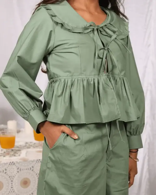 Green Tide Designer Shorts Co Ord Set