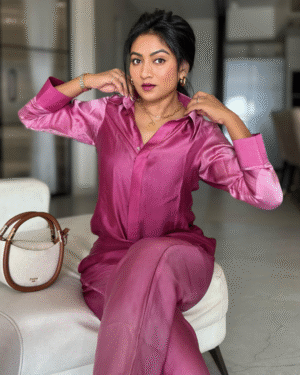 Pink Soft Bliss Satin Co Ord Set