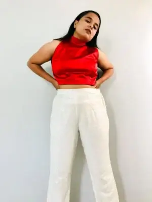 Sequined Straight Pants