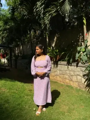 Daisy Lavender Full Cotton Dress