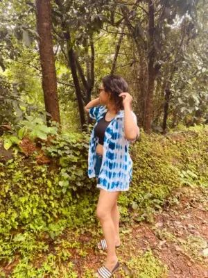 Blue And White Tie Dye Long Shirt