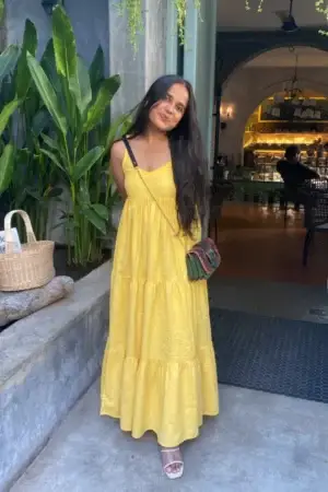 Yellow Full Maxi Cotton Dress