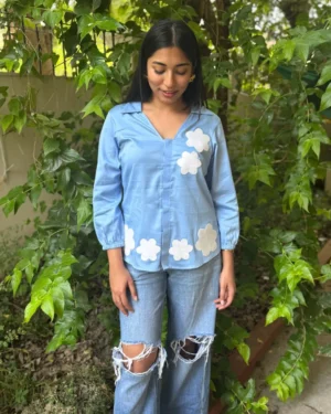 Blue Cotton Cloud Shirt