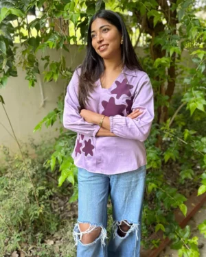 Lavender Cotton Patch Shirt